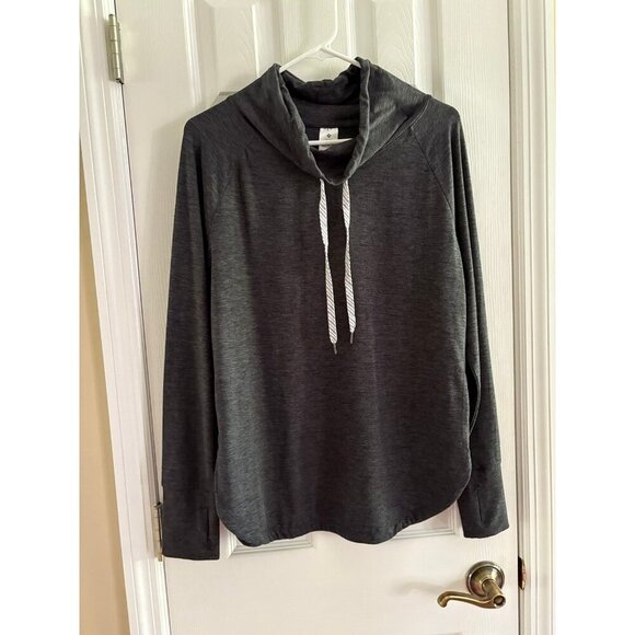 Members Mark Favorite Soft Funnel Neck Pullover  Athletic Shirt Grey Medium - Picture 1 of 2